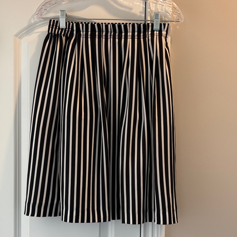Black & White Vertical Stripe Skirt